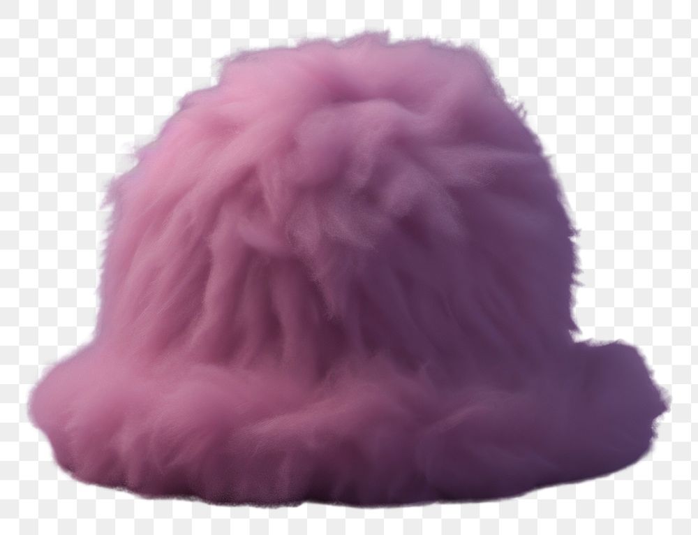PNG Hat purple fur softness. AI generated Image by rawpixel.