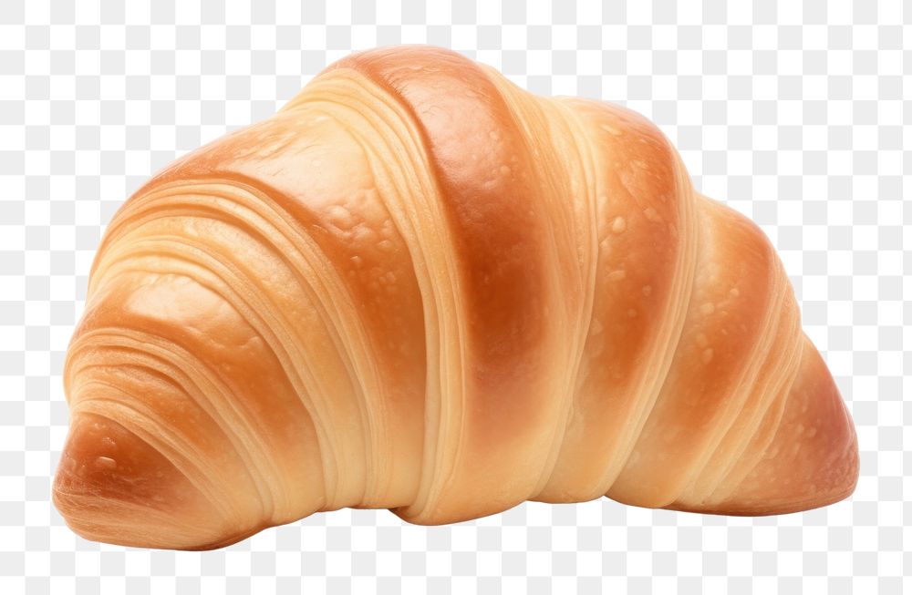 Miniature croissant toy shape bread food white background. AI generated Image by rawpixel.