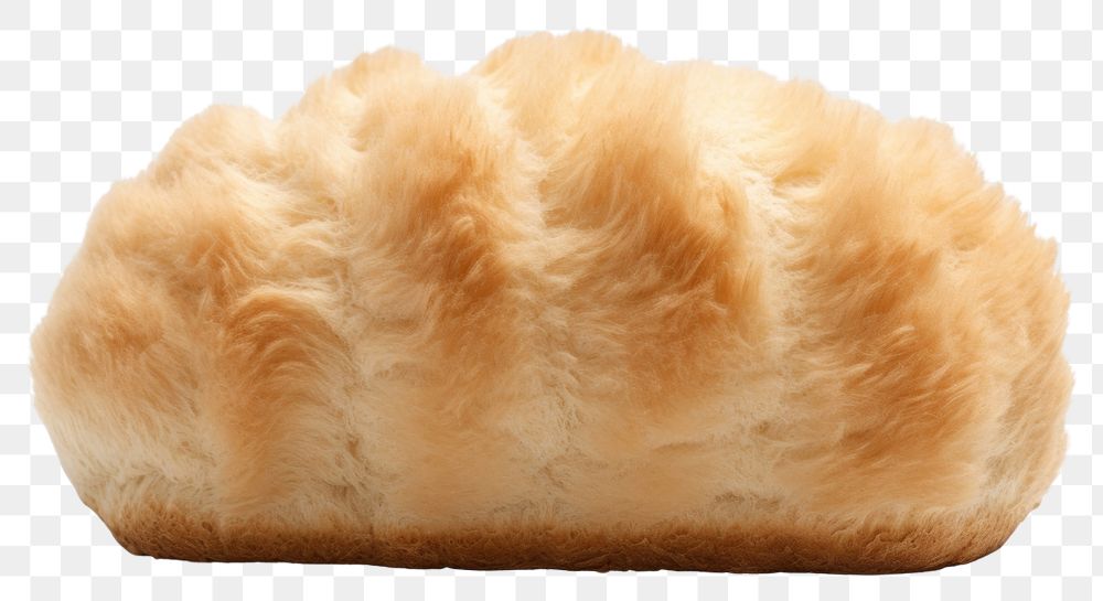 PNG Bread shape mammal fur white background. AI generated Image by rawpixel.