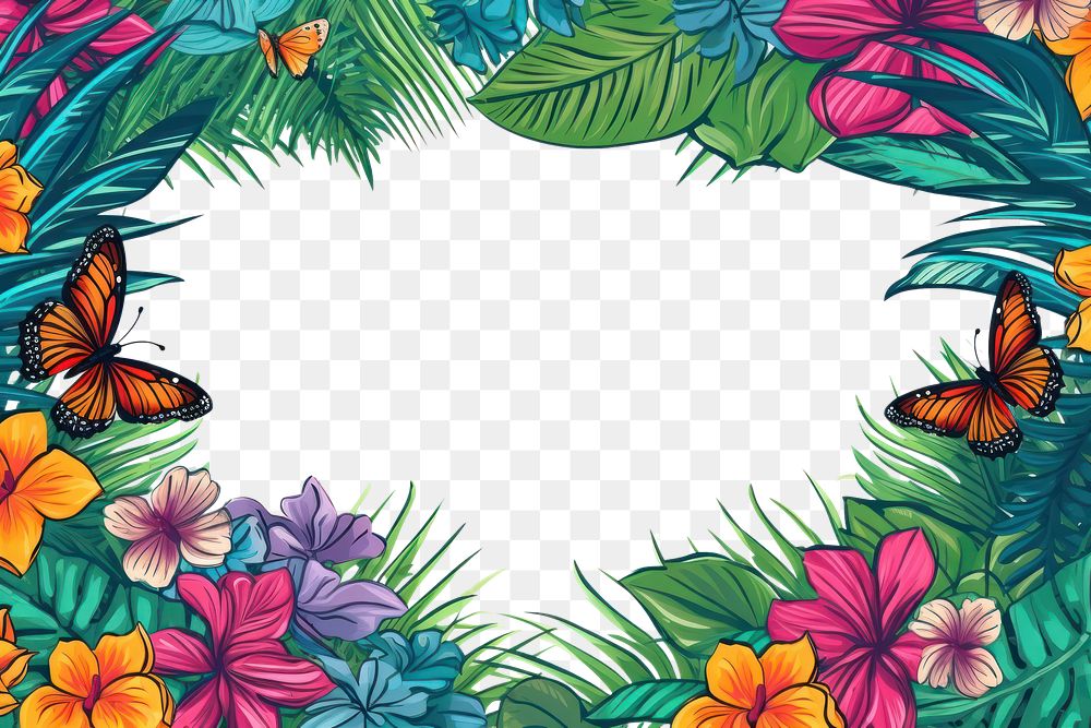PNG  Butterfly flower plant backgrounds. AI generated Image by rawpixel.