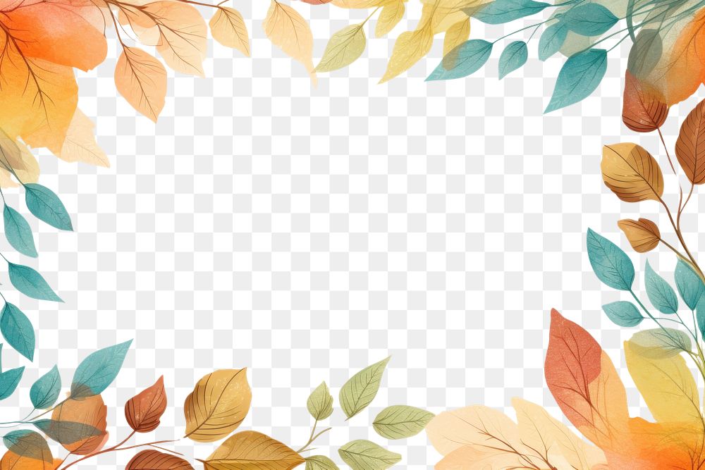 PNG  Autumn leaves backgrounds pattern texture. AI generated Image by rawpixel.