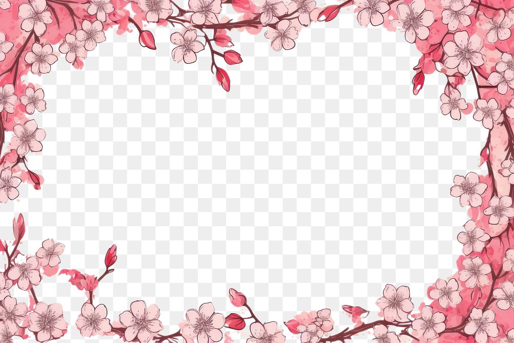 PNG  Cherry blossom backgrounds flower plant. AI generated Image by rawpixel.
