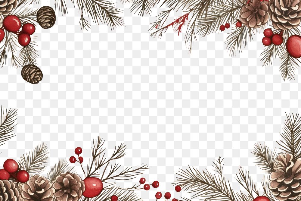 PNG  Backgrounds christmas pattern plant. AI generated Image by rawpixel.