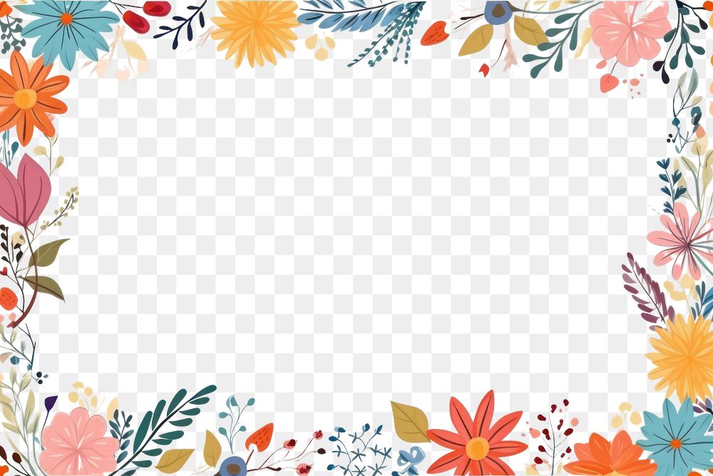PNG  Colorful flowers backgrounds pattern paper. AI generated Image by rawpixel.