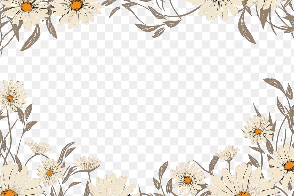 PNG  Daisy backgrounds pattern flower. AI generated Image by rawpixel.