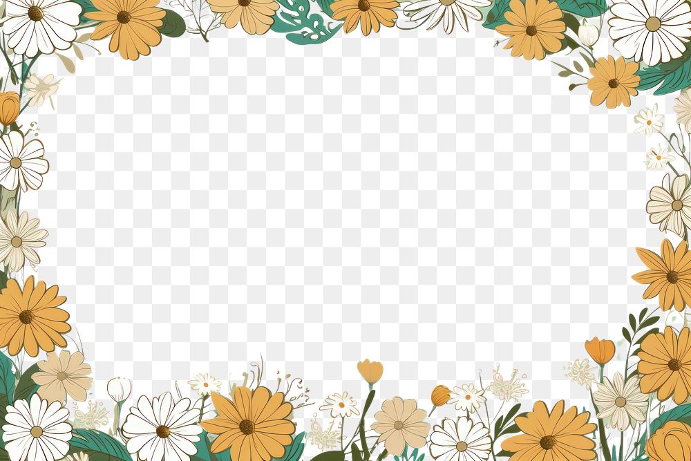 PNG  Daisy backgrounds outdoors pattern. AI generated Image by rawpixel.