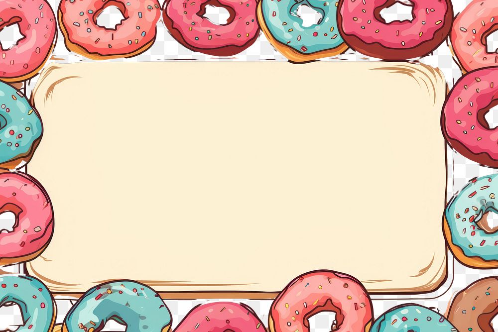 PNG  Donut text backgrounds food. AI generated Image by rawpixel.