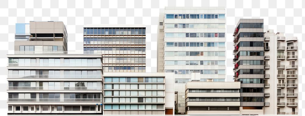 PNG Layers of office buildings architecture city white background