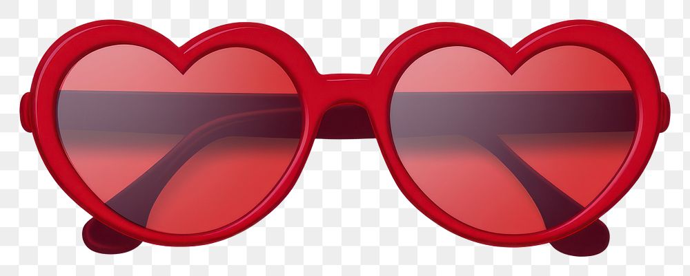 PNG Red heart sunglasses white background accessories moustache. AI generated Image by rawpixel.