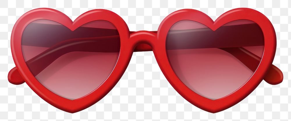 PNG Red heart sunglasses white background accessories moustache. 