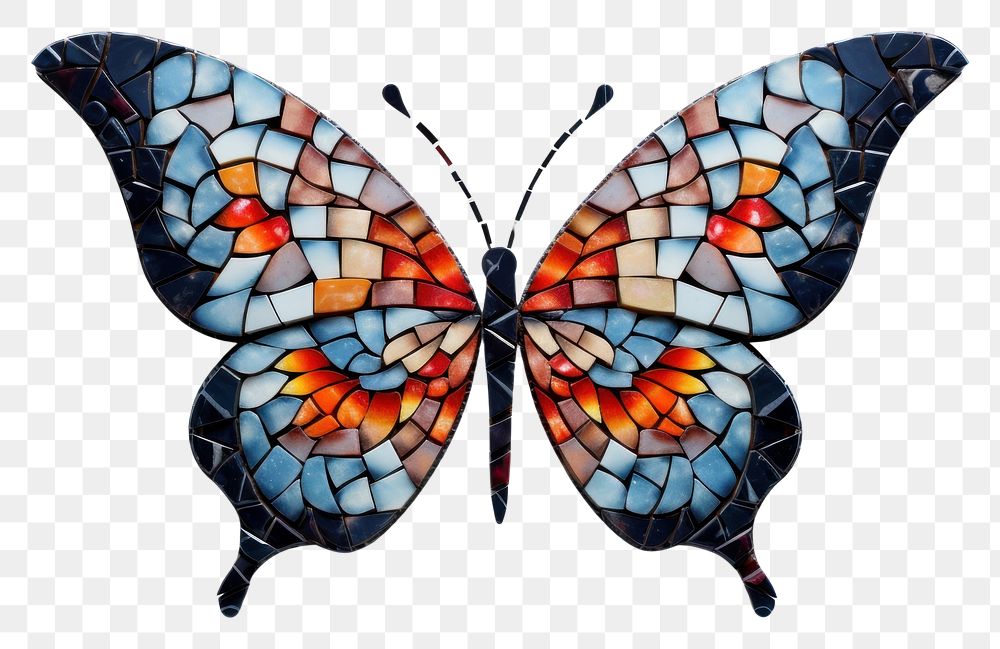 PNG Butterfly art white background accessories. AI generated Image by rawpixel.