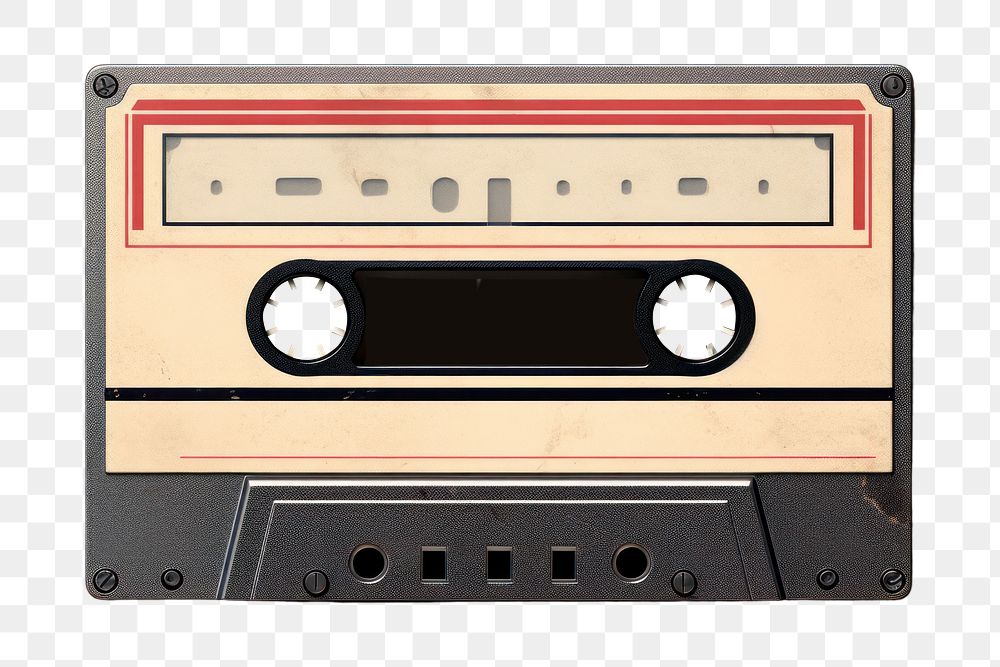 PNG Cassette tape electronics technology nostalgia. AI generated Image by rawpixel.