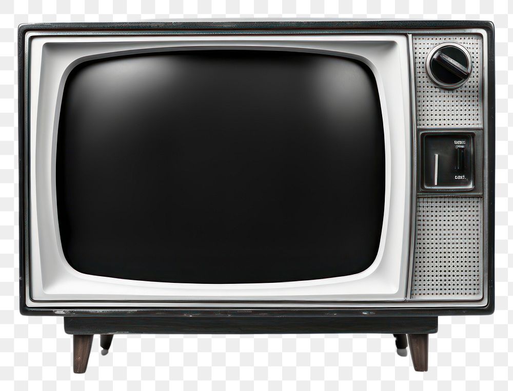 PNG Vintage television screen black white background. AI generated Image by rawpixel.