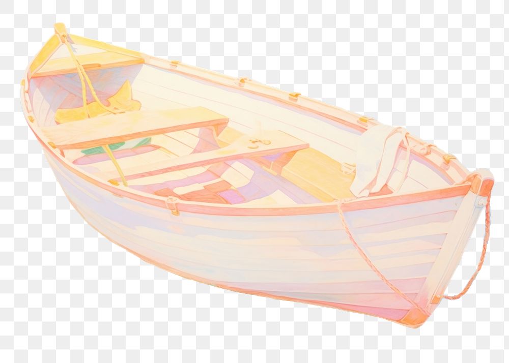 PNG  A boat in the sea watercraft vehicle drawing. AI generated Image by rawpixel.