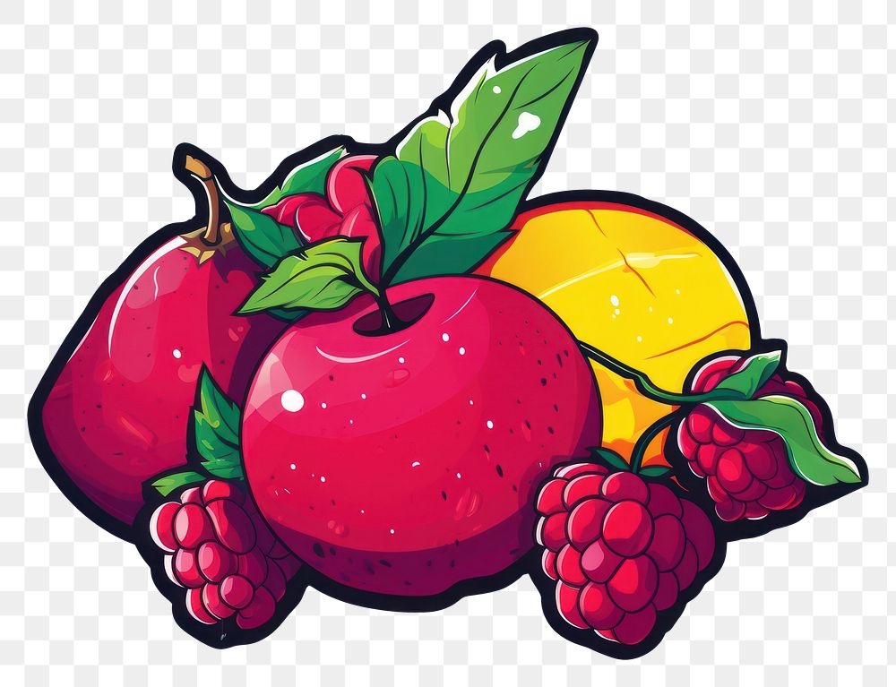 PNG Fruit strawberry raspberry plant. AI generated Image by rawpixel.
