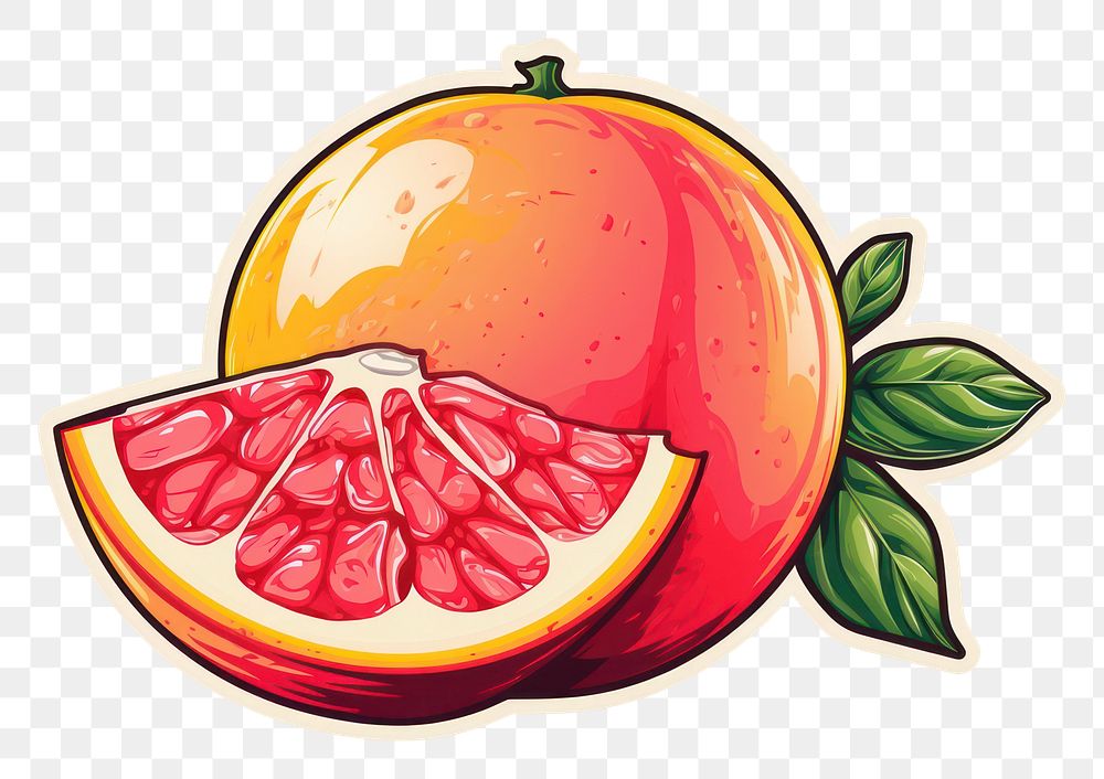 PNG Grapefruit plant food pomegranate. AI generated Image by rawpixel.