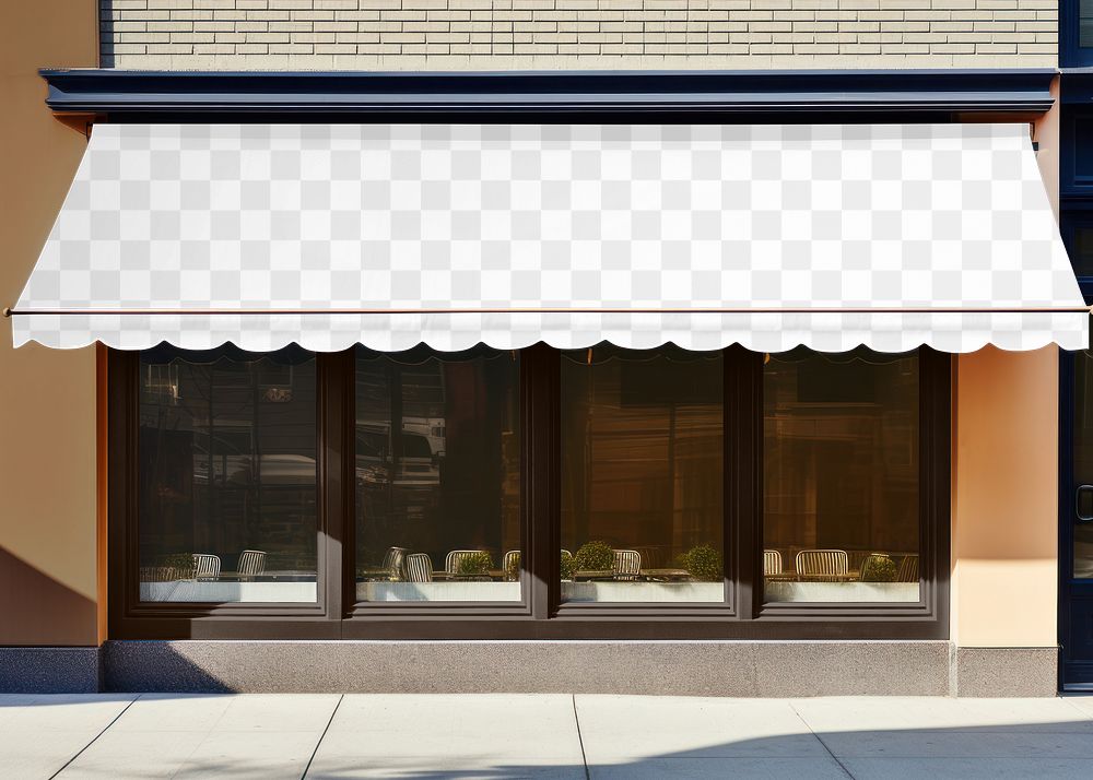 Cafe facade png mockup, transparent design