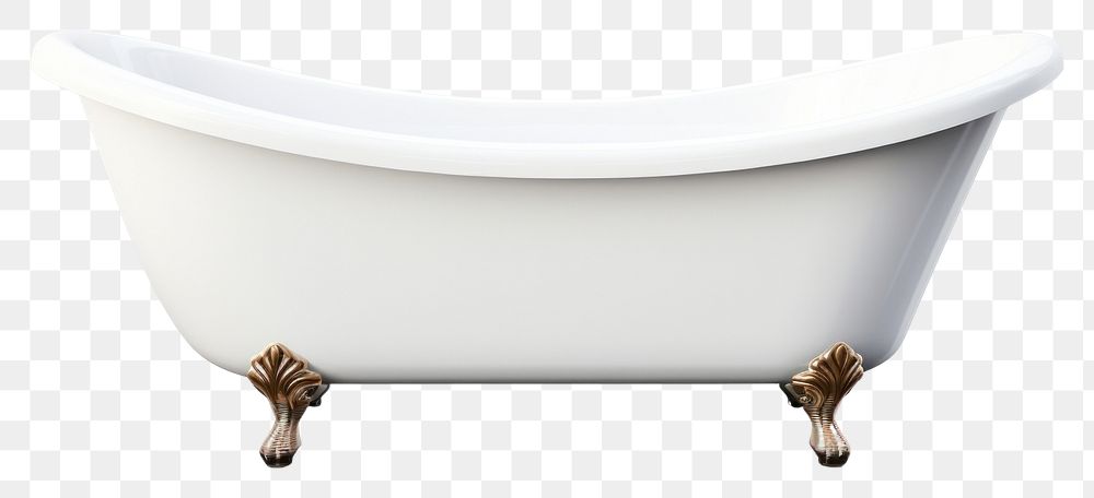 PNG Bathtub white white background bathroom. AI generated Image by rawpixel.