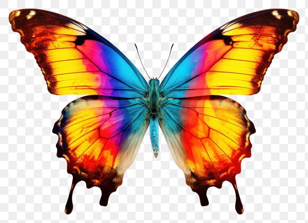 PNG Collage butterfly animal insect invertebrate. AI generated Image by rawpixel.