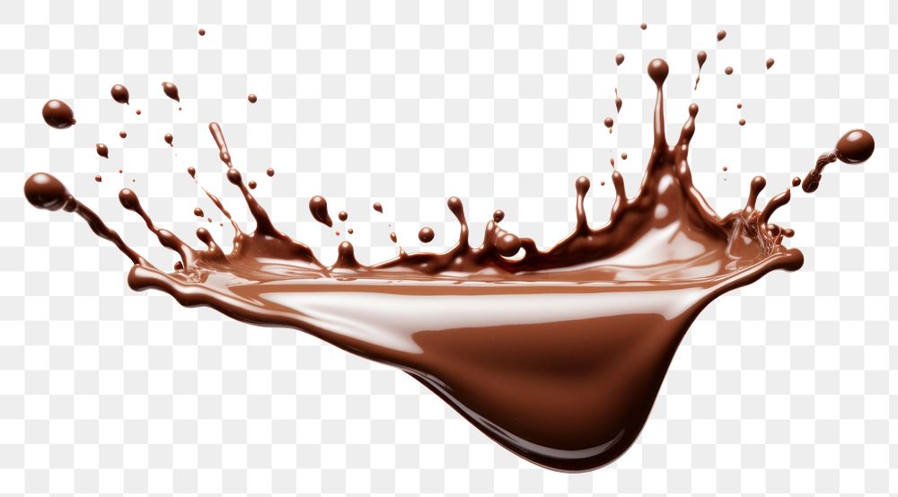PNG Pouring chocolate white background refreshment splattered. AI generated Image by rawpixel.