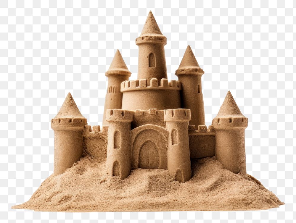 PNG Sandcastle white background spirituality architecture. AI generated Image by rawpixel.