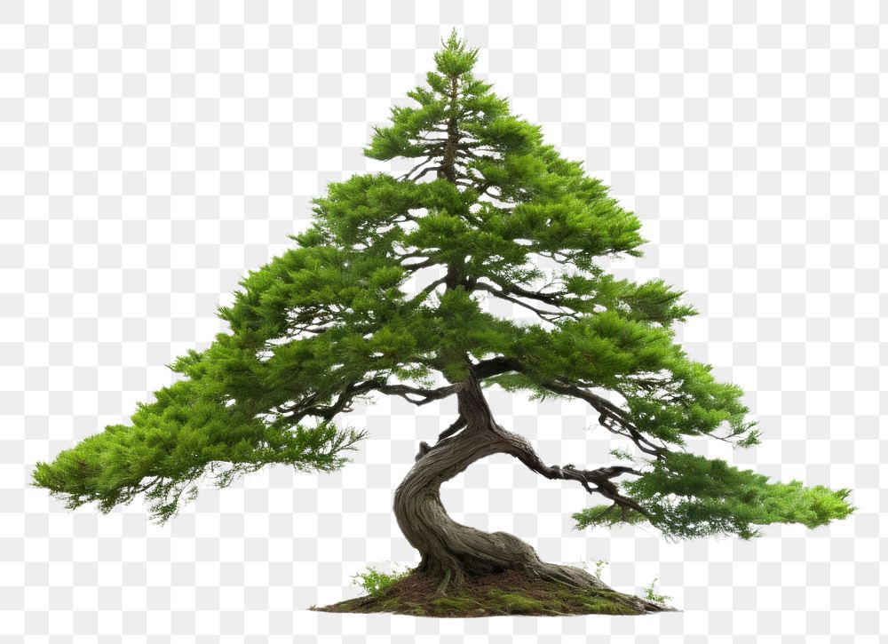 PNG Korean fir tree bonsai plant white background. AI generated Image by rawpixel.