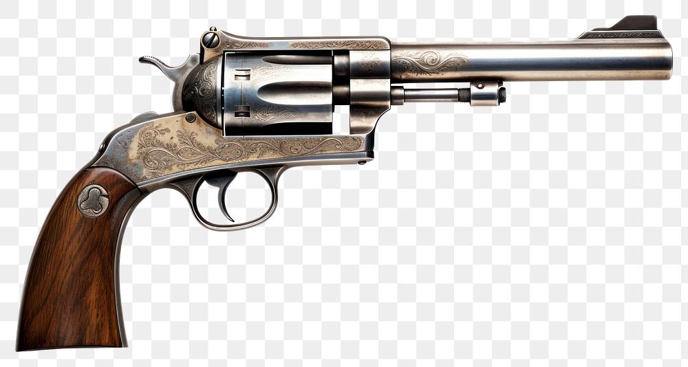 PNG  West rifle revolver handgun weapon. AI generated Image by rawpixel.