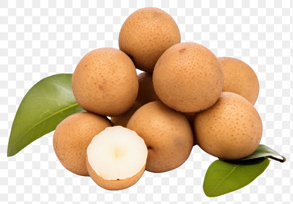PNG  Fresh longan plant food white background. AI generated Image by rawpixel.