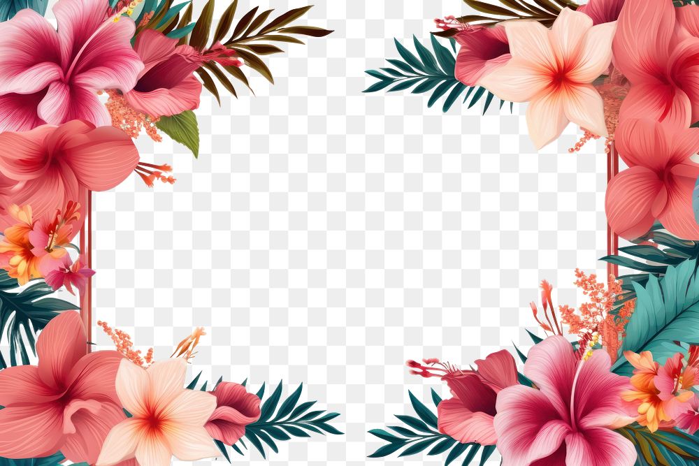 PNG Tropical elegant ornament frame backgrounds graphics pattern. AI generated Image by rawpixel.