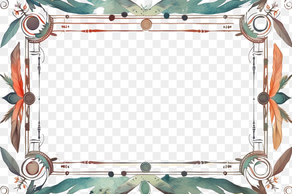 PNG Tribal ornament frame backgrounds graphics pattern. 