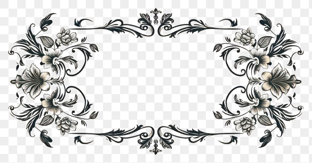 PNG Vintage ornament frame graphic graphics pattern calligraphy. AI generated Image by rawpixel.