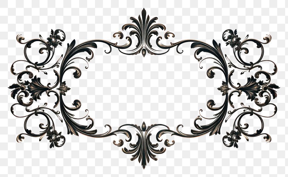 PNG Vintage elegant ornament frame graphics pattern architecture. 