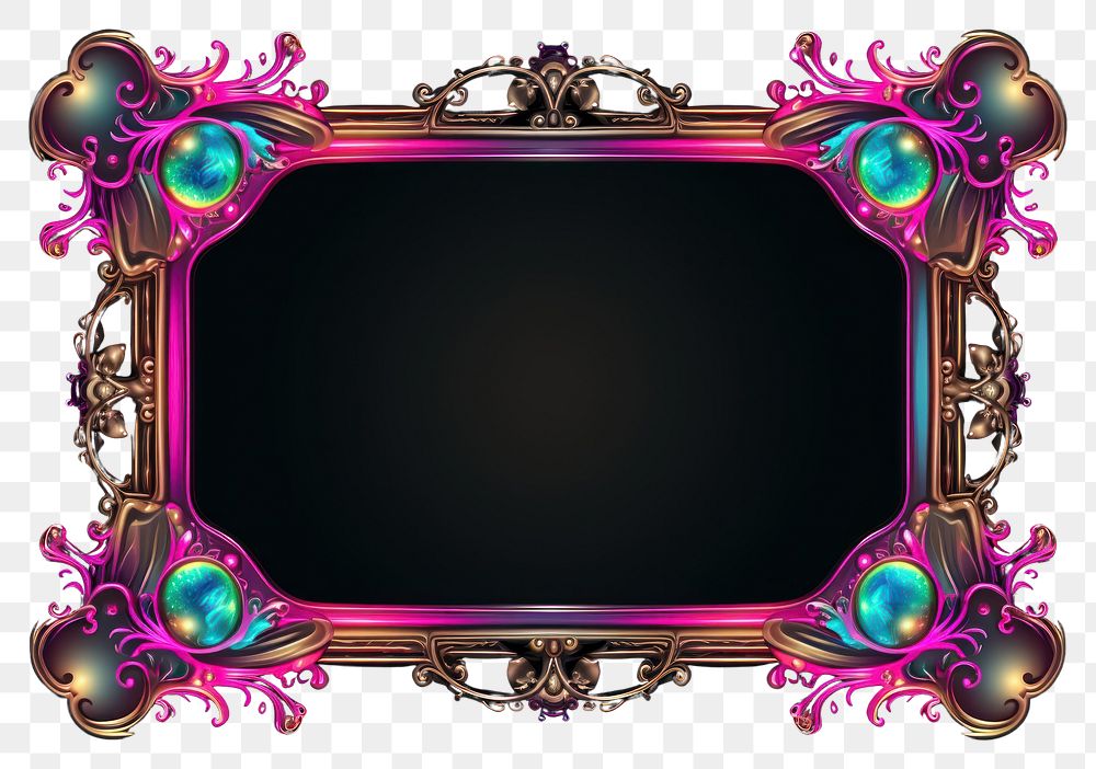 PNG Vintage elegant ornament frame backgrounds purple illuminated. AI generated Image by rawpixel.