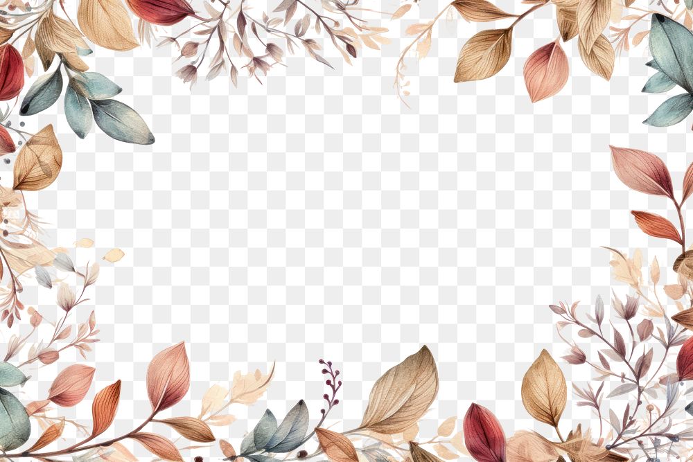 PNG Vintage leaves ornament frame backgrounds graphics pattern. AI generated Image by rawpixel.
