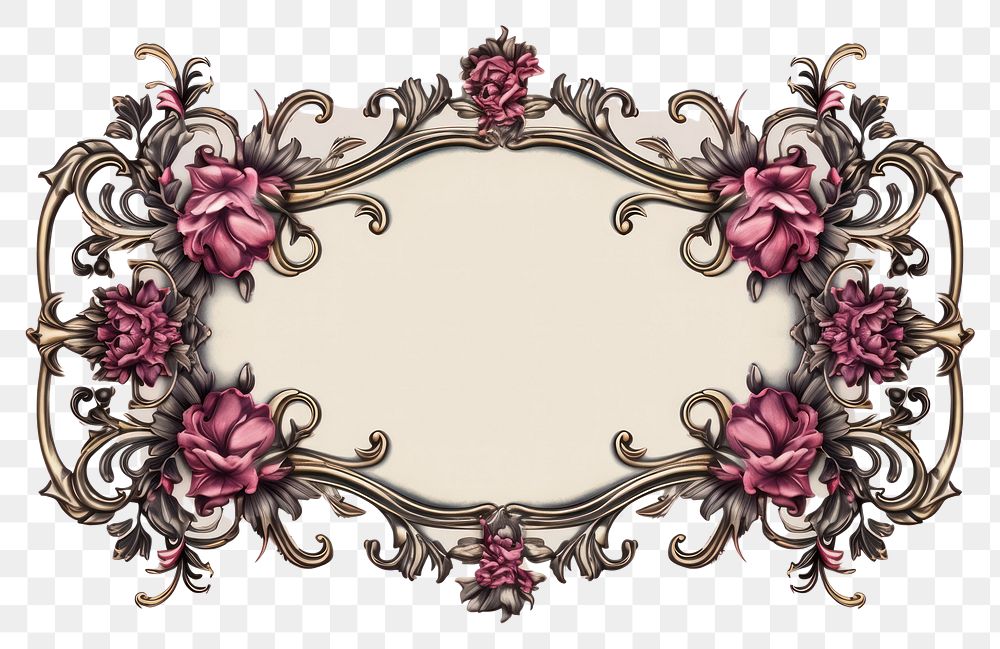 PNG Victorian ornament frame graphics pattern accessories. AI generated Image by rawpixel.