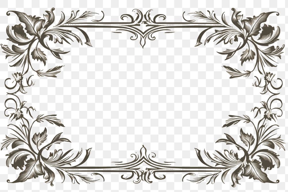 PNG Woodcut ornament frame graphic backgrounds graphics pattern. AI generated Image by rawpixel.