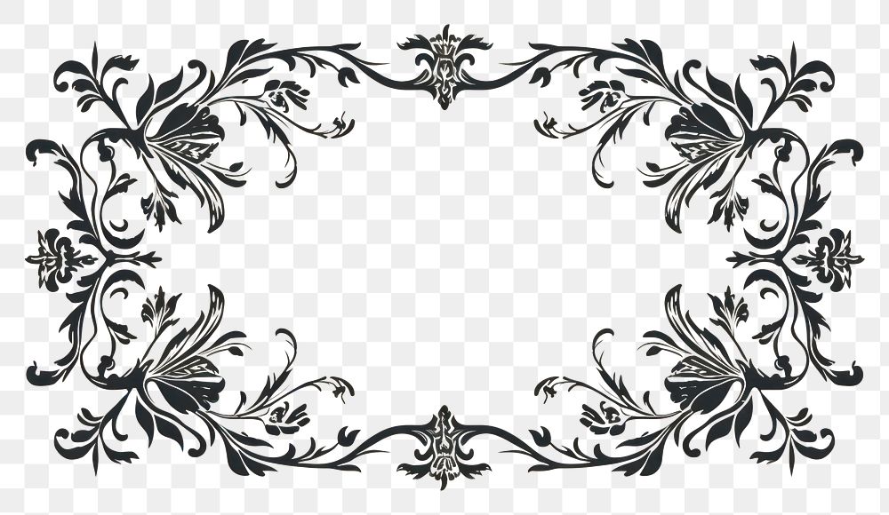 PNG Woodcut ornament frame graphic graphics pattern calligraphy. AI generated Image by rawpixel.