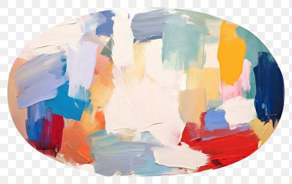 PNG  Oval painting backgrounds palette. AI generated Image by rawpixel.