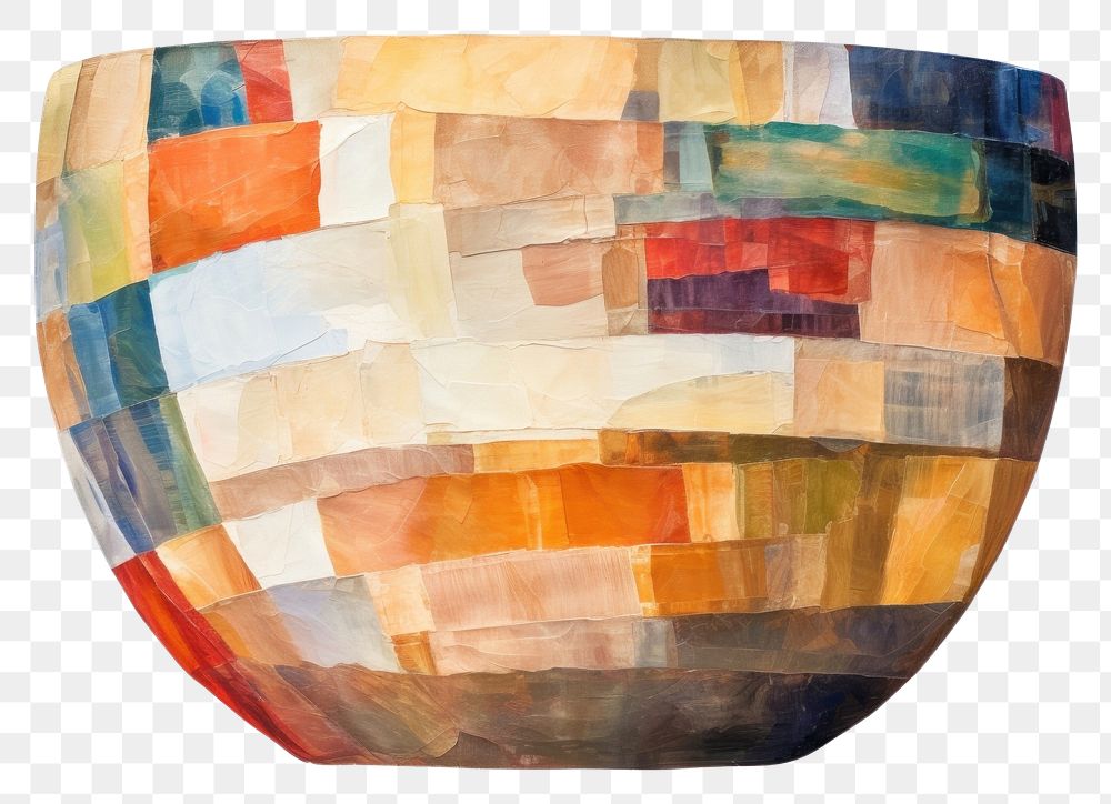 PNG  Bowl painting art white background. AI generated Image by rawpixel.
