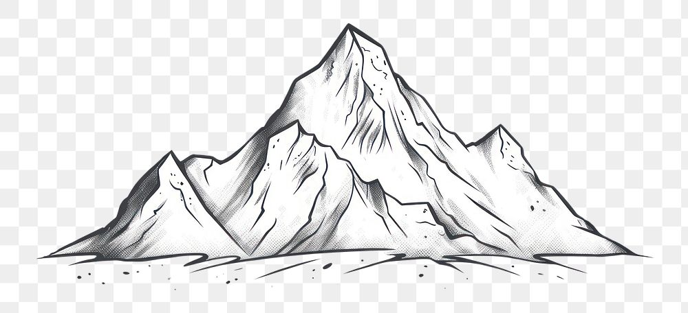 PNG Mountain sketch outdoors drawing. AI generated Image by rawpixel.