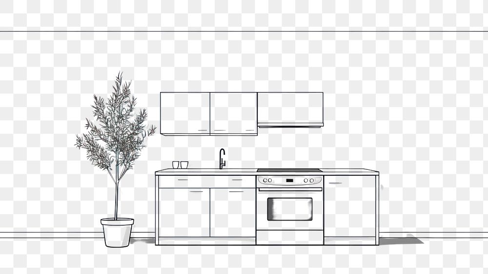 PNG  Kitchen appliance drawing plant. AI generated Image by rawpixel.