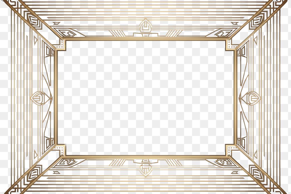 PNG Art deco elegant ornament frame backgrounds architecture electronics. AI generated Image by rawpixel.
