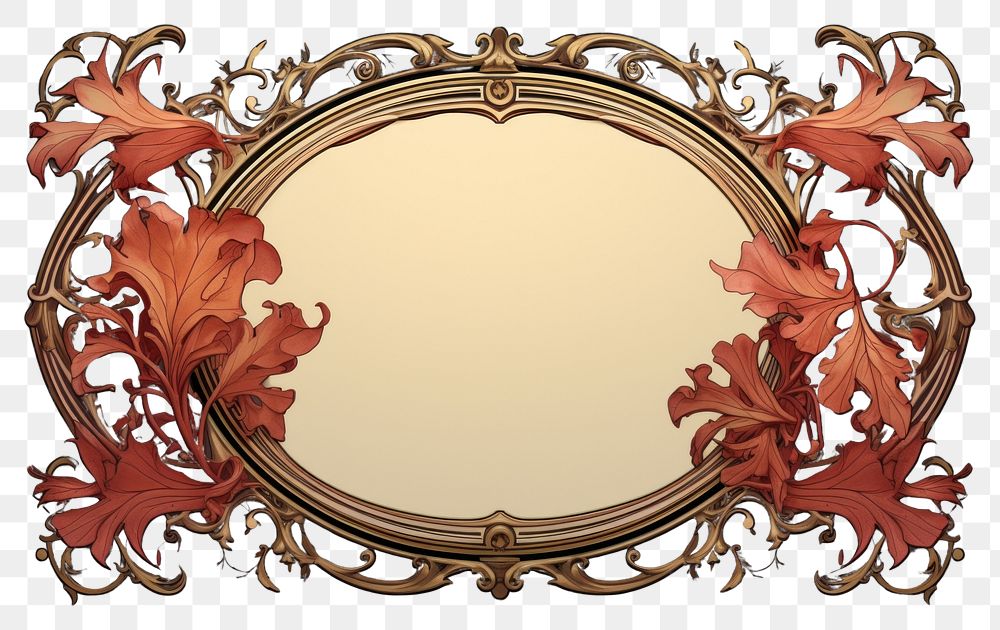 PNG Art nouveau elegant ornament frame photography decoration furniture. AI generated Image by rawpixel.