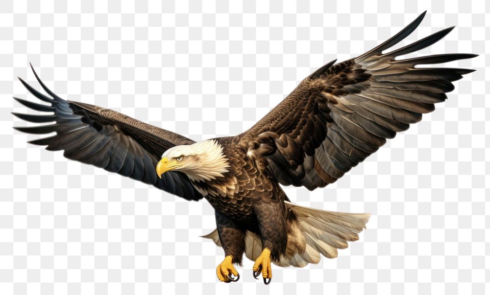 PNG Bald eagle flying animal bird. AI generated Image by rawpixel.