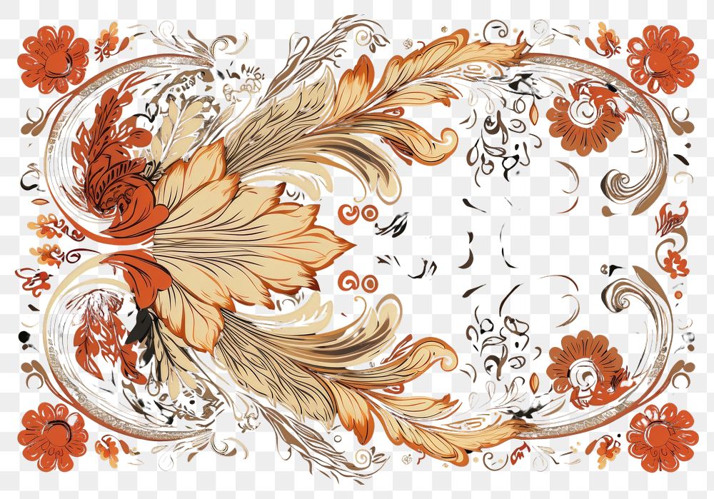 PNG Batik pattern ornament frame backgrounds graphics art. AI generated Image by rawpixel.