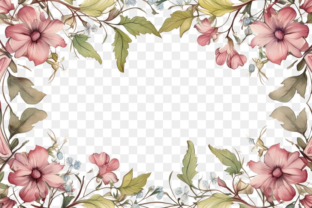PNG Botanical ornament frame backgrounds graphics pattern. AI generated Image by rawpixel.