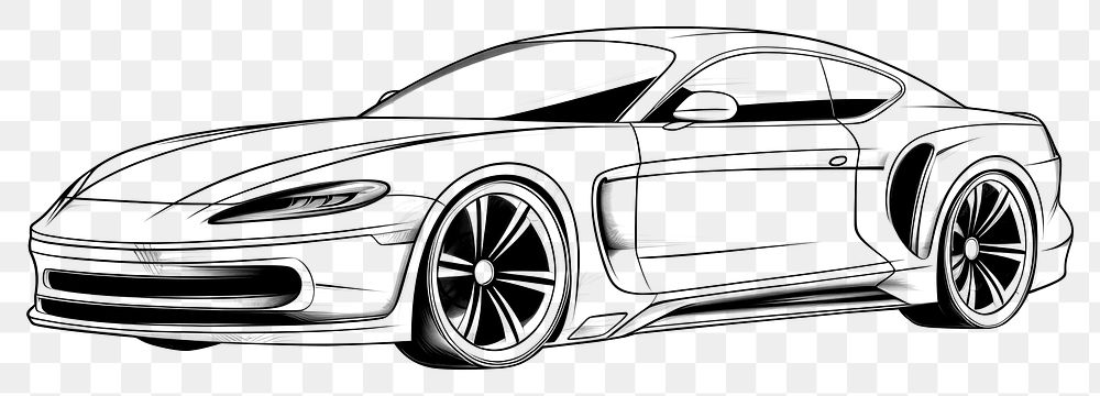 PNG  Car sketch vehicle drawing. AI generated Image by rawpixel.