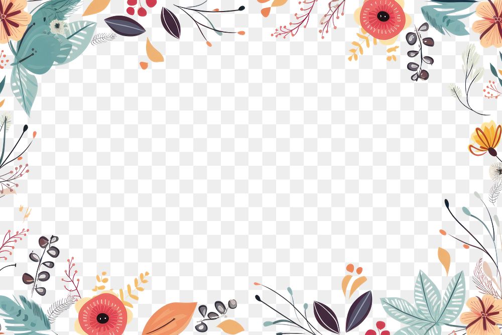 PNG Cute doodle ornament frame backgrounds graphics pattern. AI generated Image by rawpixel.