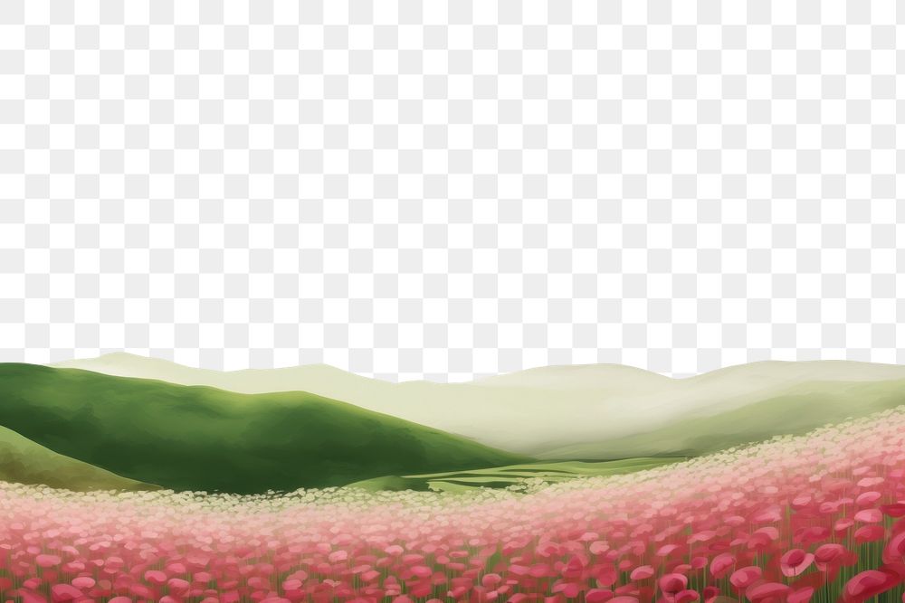 PNG Flower landscape backgrounds outdoors. AI generated Image by rawpixel.