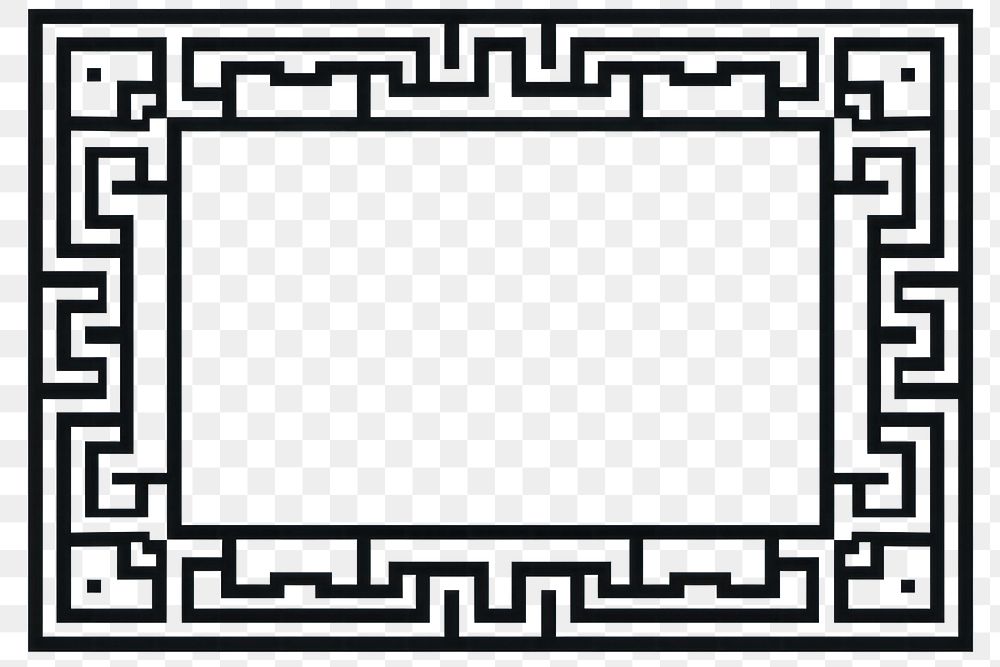 PNG Geometric ornament frame backgrounds white blackboard. AI generated Image by rawpixel.